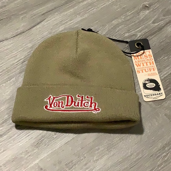 Von Dutch Other - Von Dutch light grey green Beanie hat